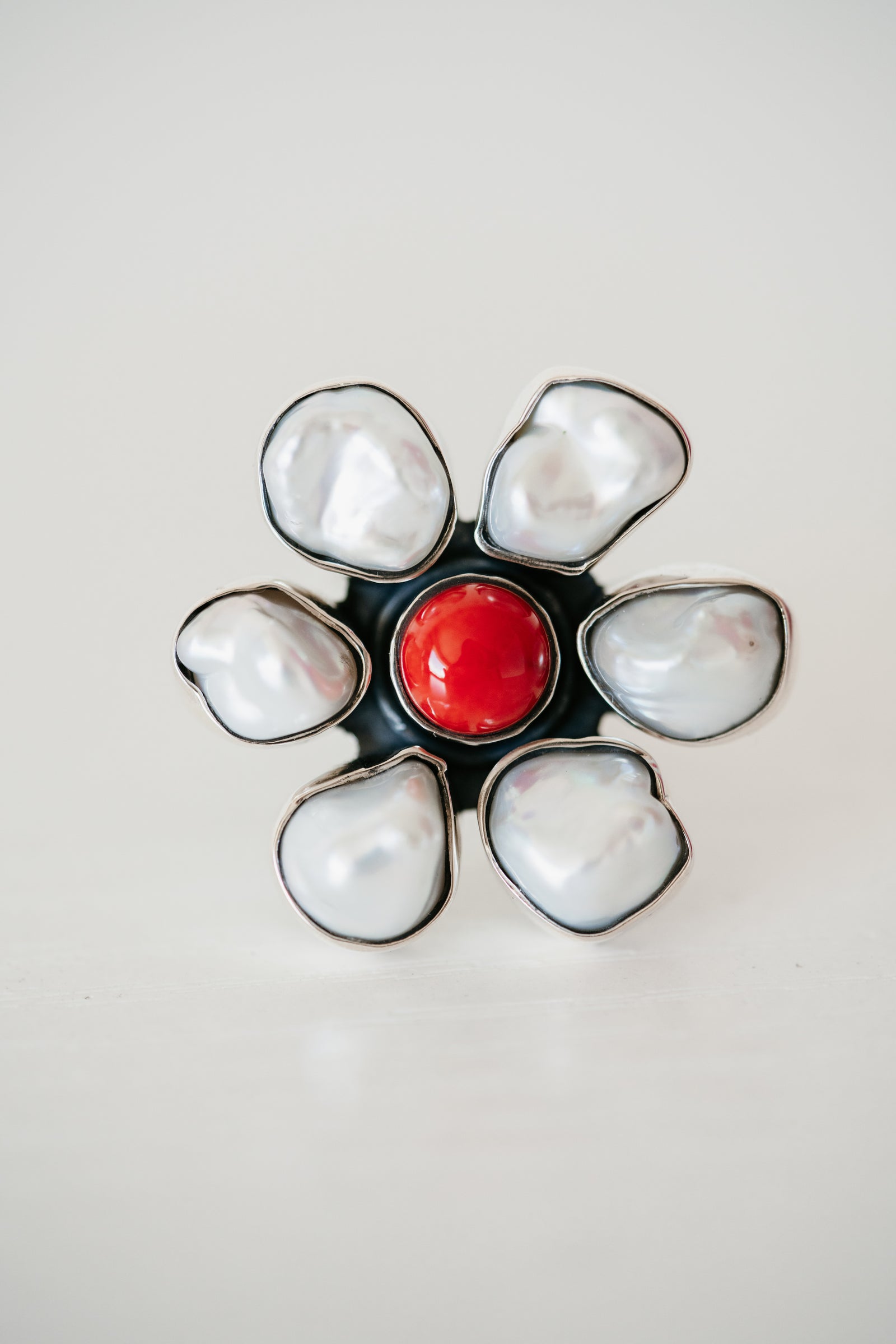 Carnation Ring | Pearl + Coral