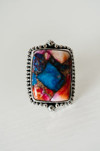 Aaliyah Ring | Pink Spiny Turquoise