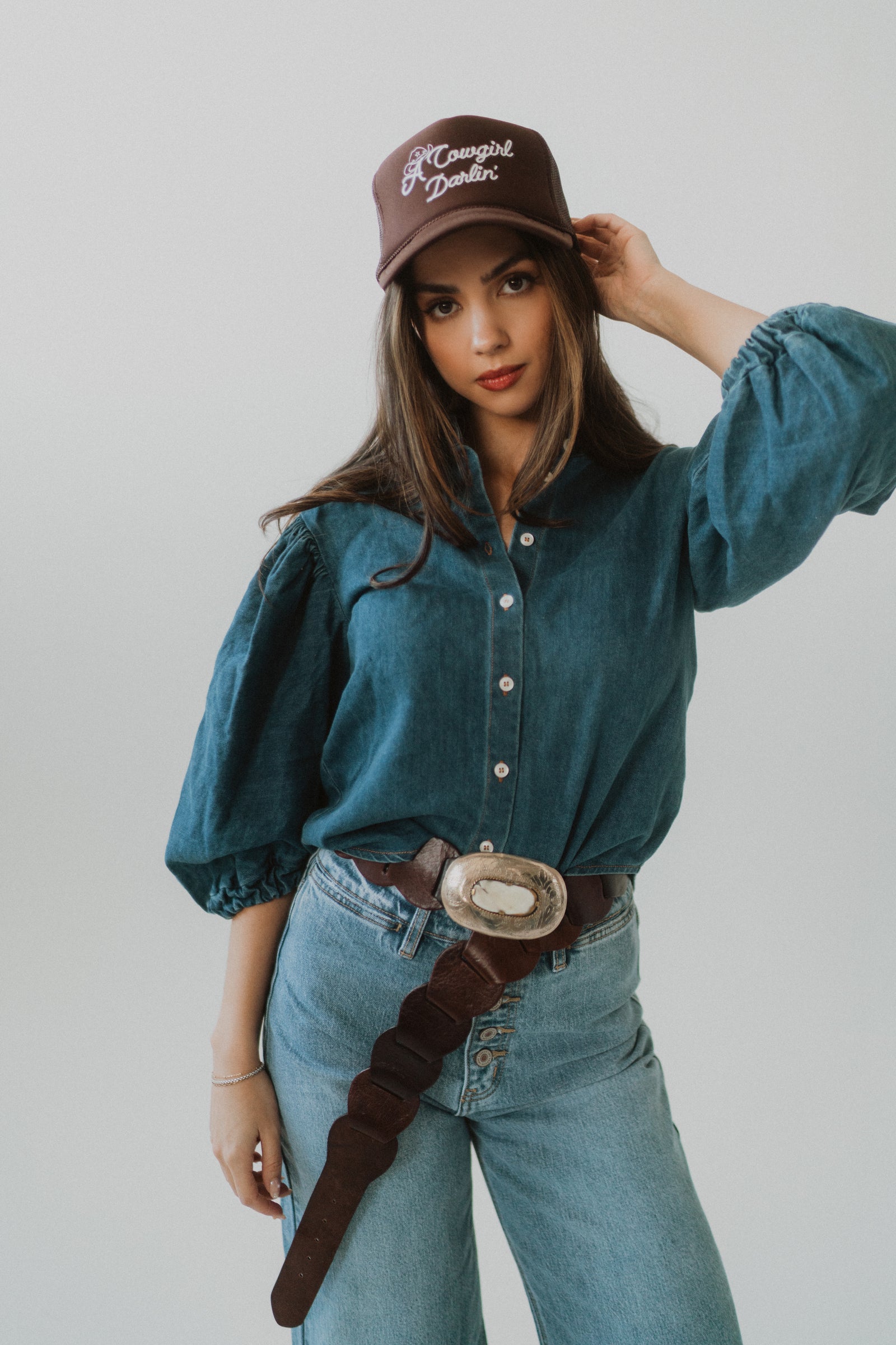 Cowgirl Darlin' Trucker Hat | Brown