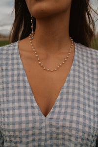 Medium Violet Pearl Necklace