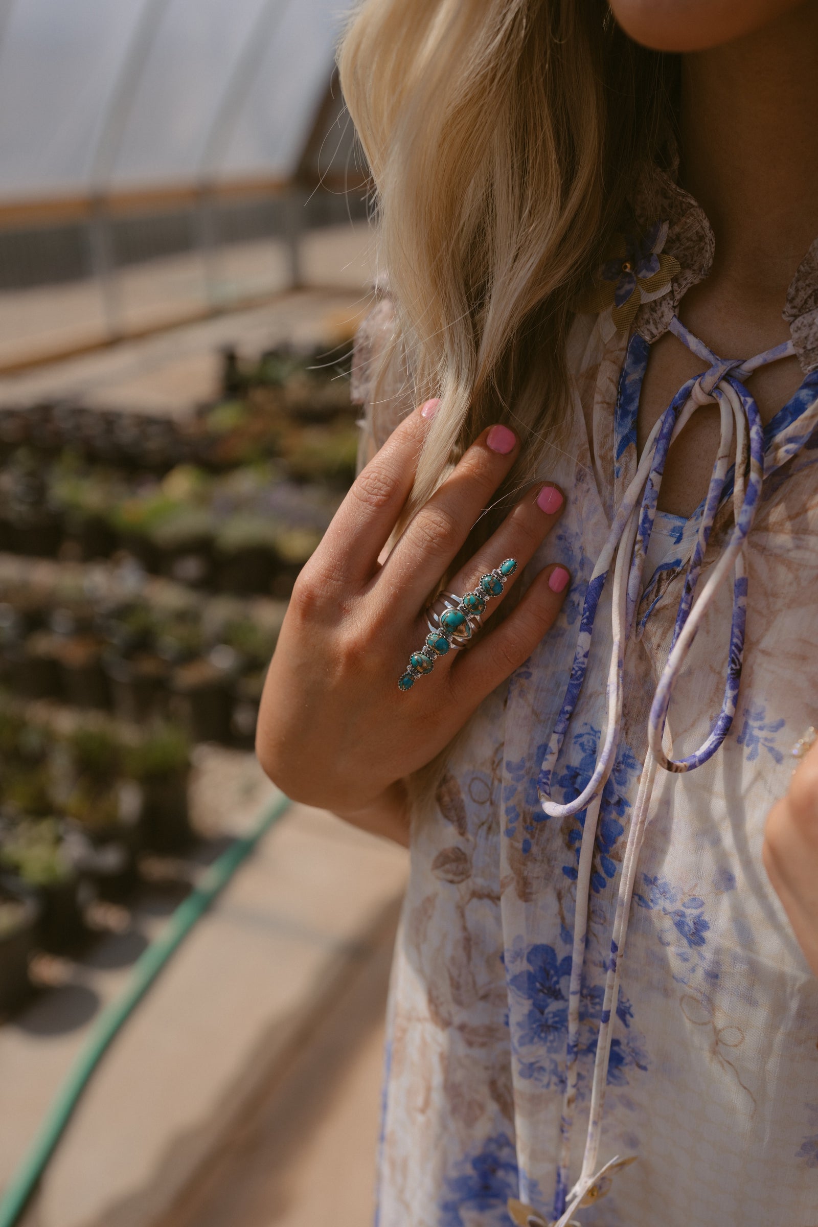 Salihah Ring | Blue Copper Turquoise