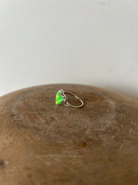 Hendrix Ring | Green Galaxy Opal