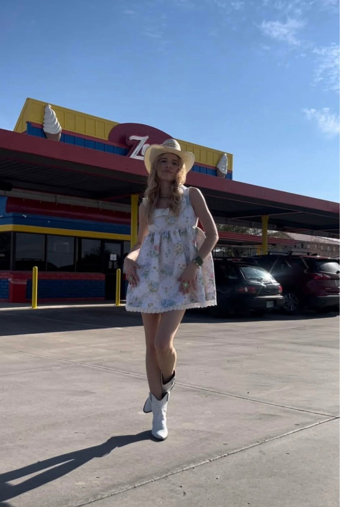 Bushels of Flowers Babydoll Dress - Vintage