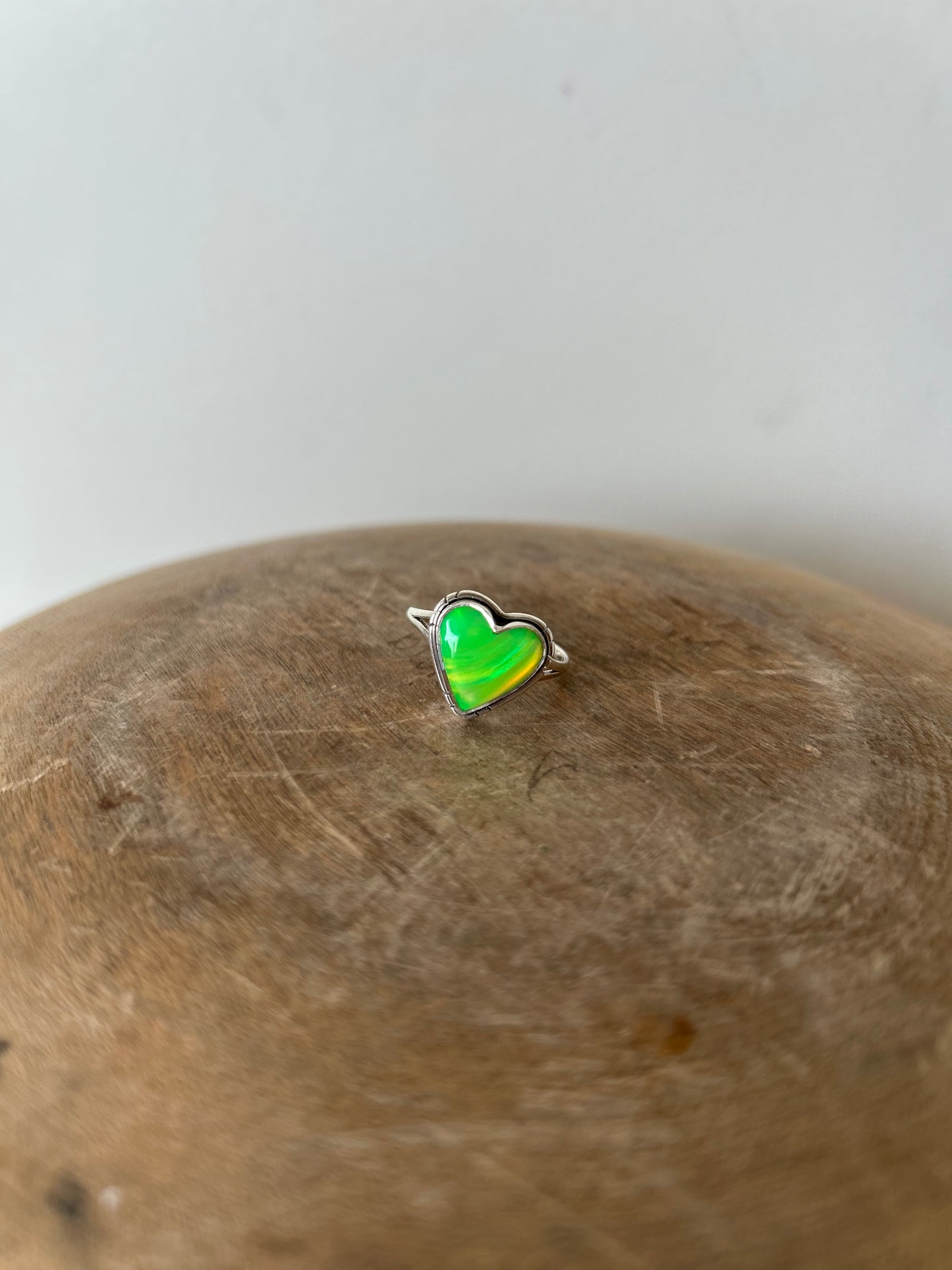 Hendrix Ring | Green Galaxy Opal