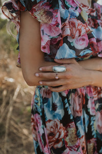 Bella Ring | Pink + Red Garnet