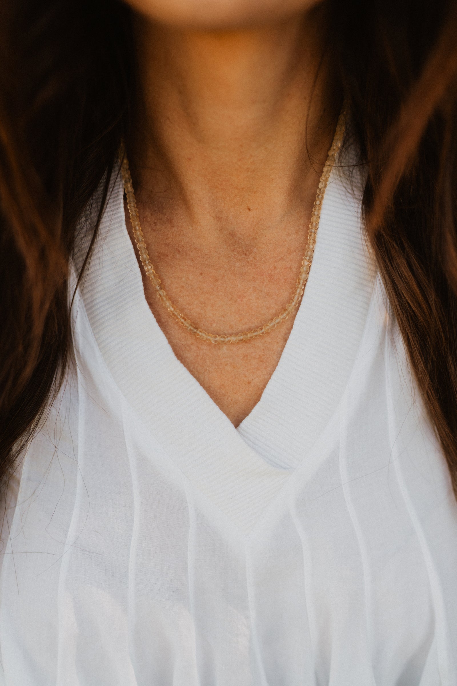 Single Shayna Necklace | Champagne Yellow