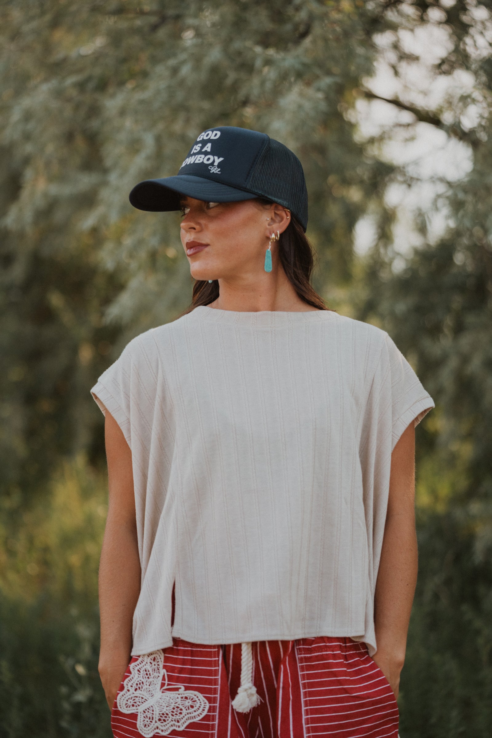 God Is A Cowboy Trucker Hat