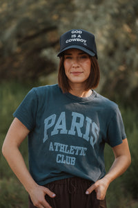 God Is A Cowboy Trucker Hat