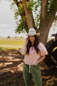 Calico Straw Hat