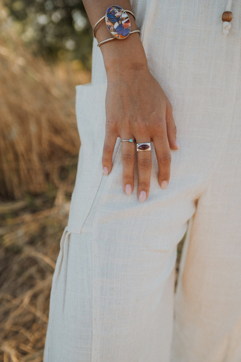 Almeda Ring | Red Garnet