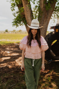 Calico Straw Hat