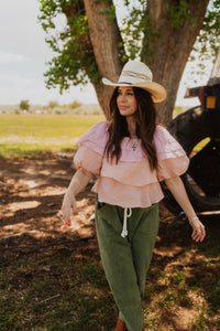 Calico Straw Hat