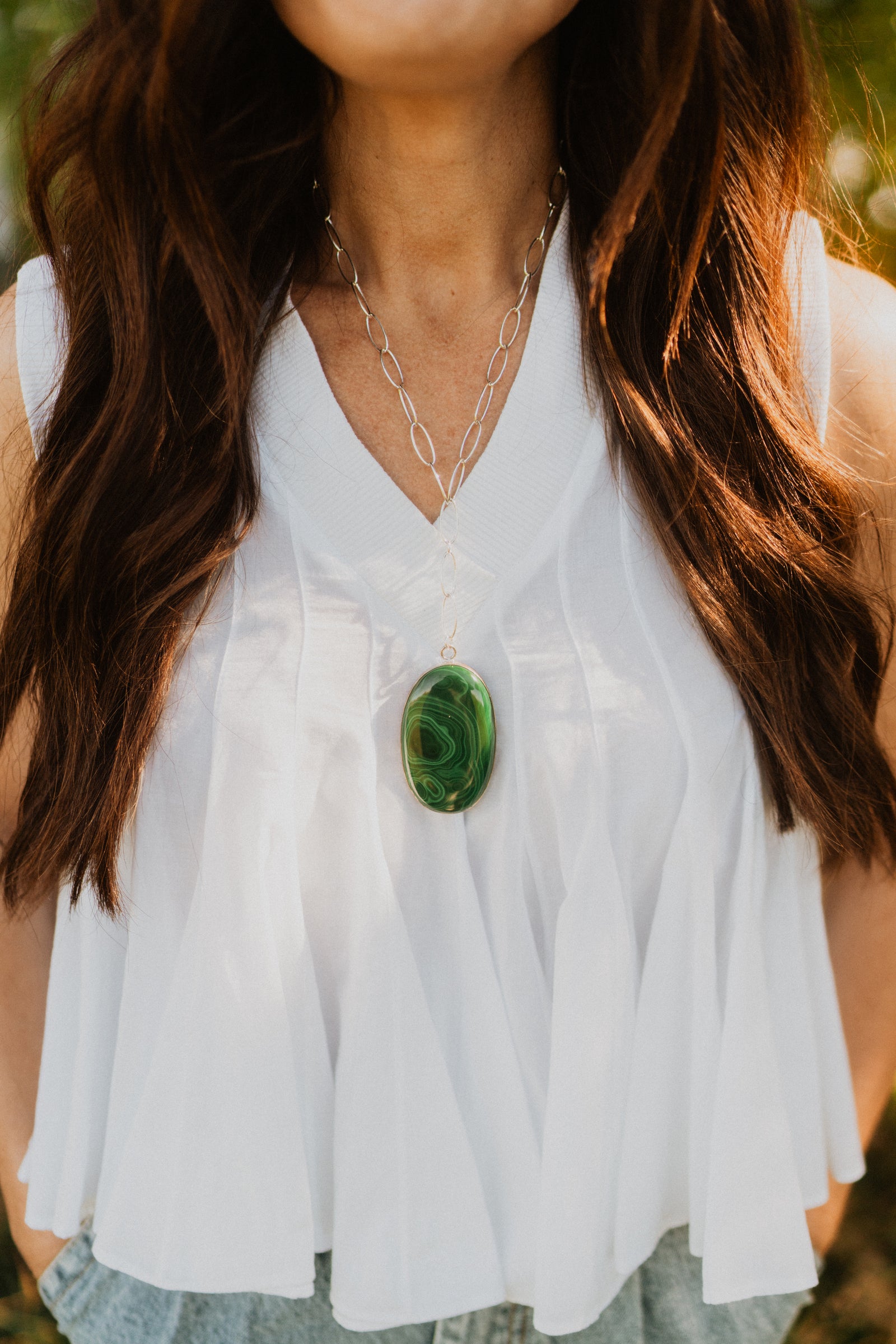 Fern Necklace | Malachite - FINAL SALE