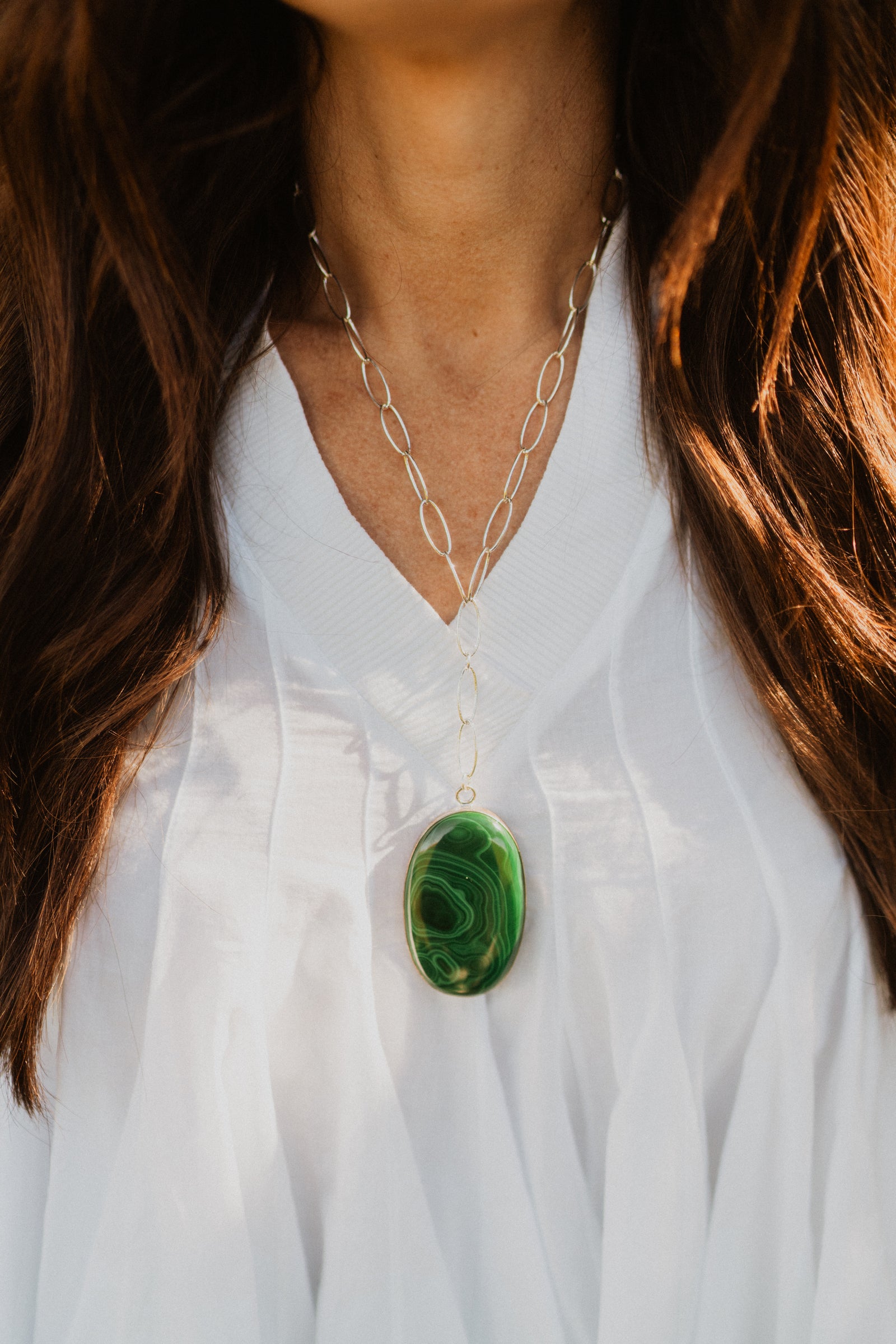 Fern Necklace | Malachite - FINAL SALE