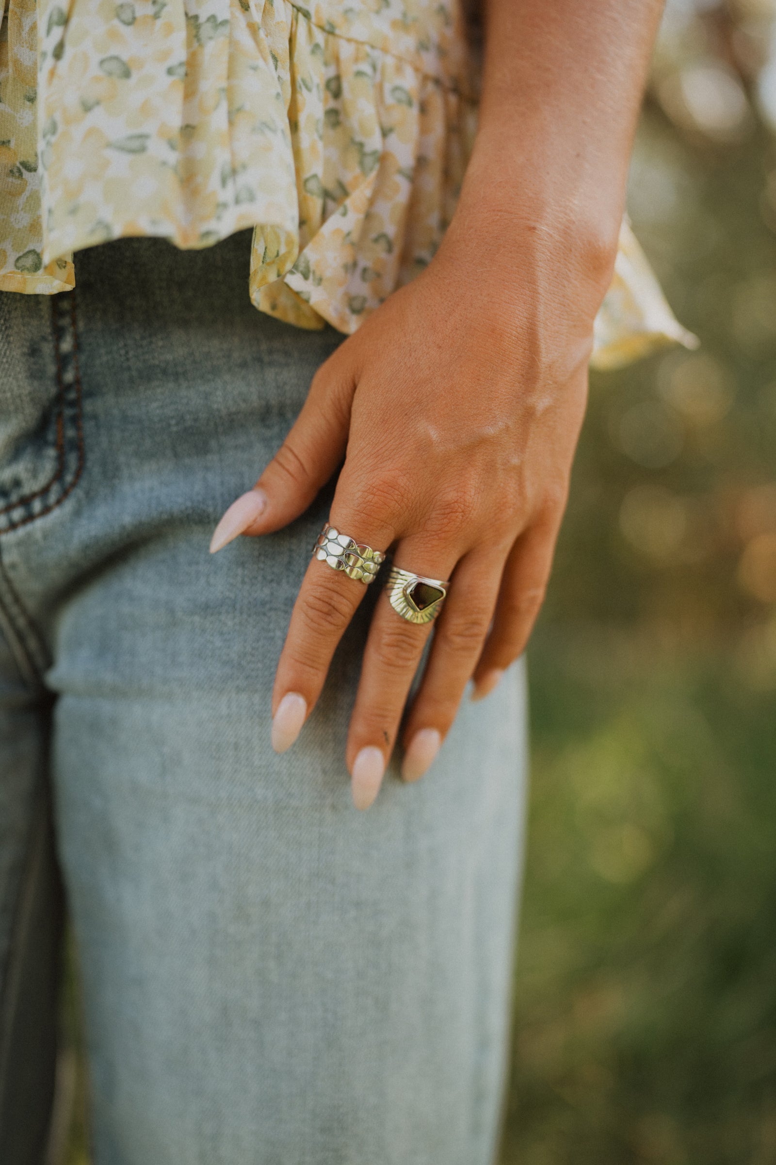 Sunset Lovers Ring | Red Garnet