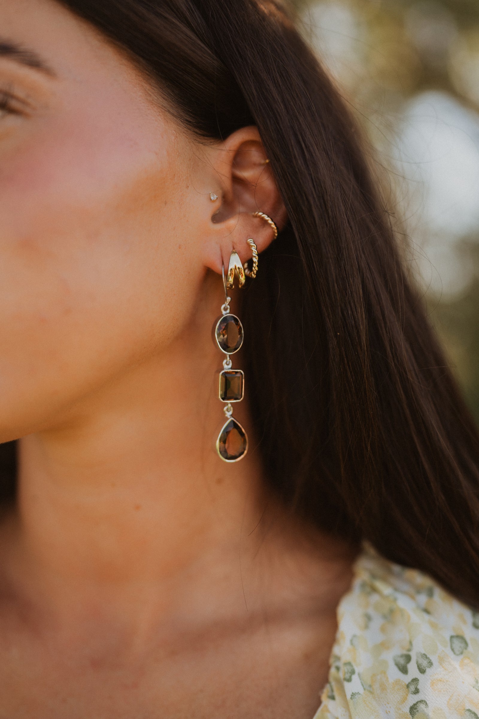 Ogilvie Earrings | Smoky Quartz