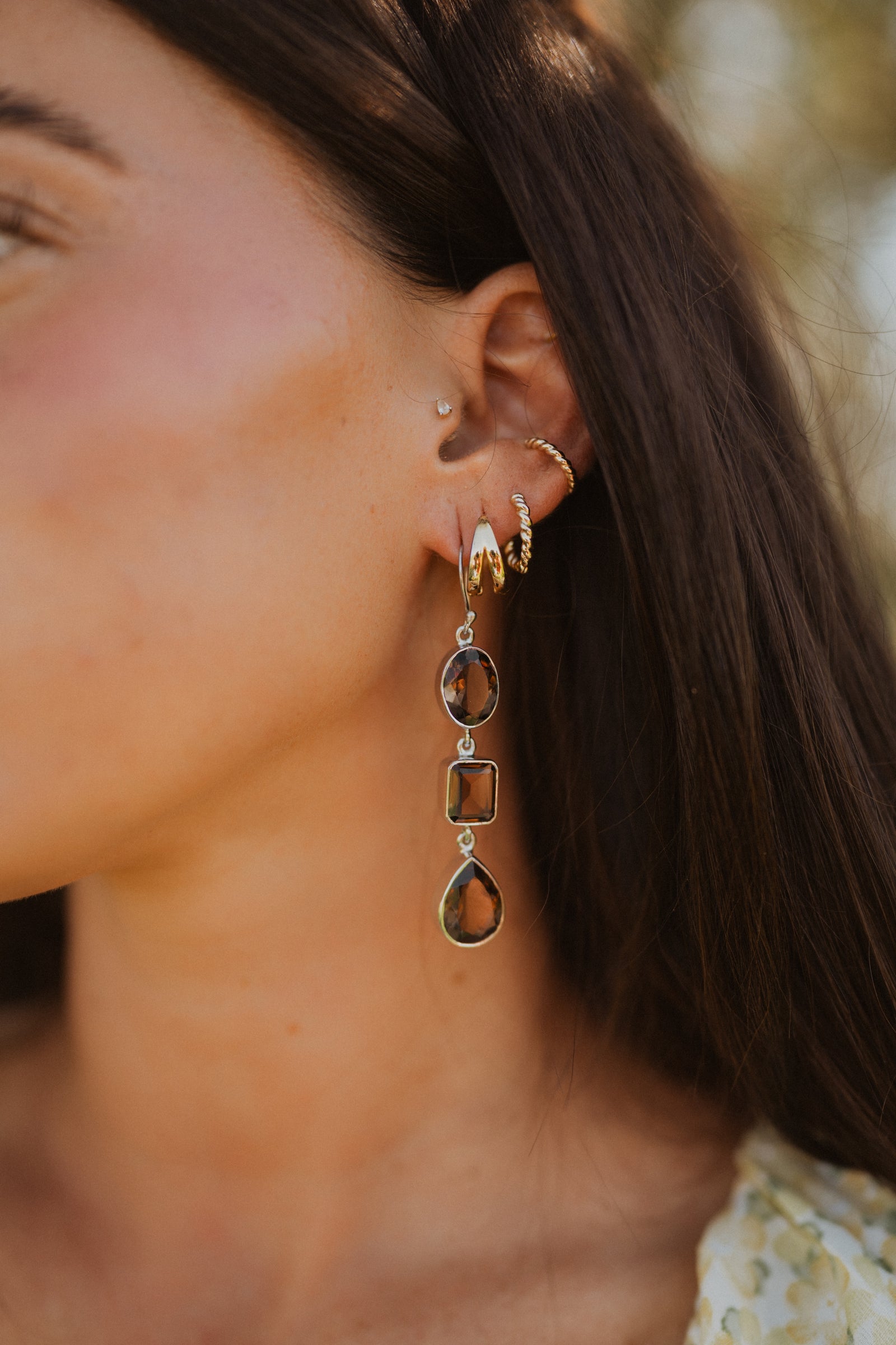 Ogilvie Earrings | Smoky Quartz