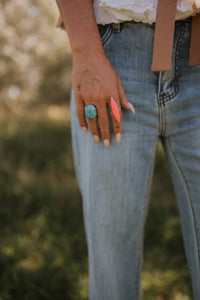 Poppy Ring | Pink Opal