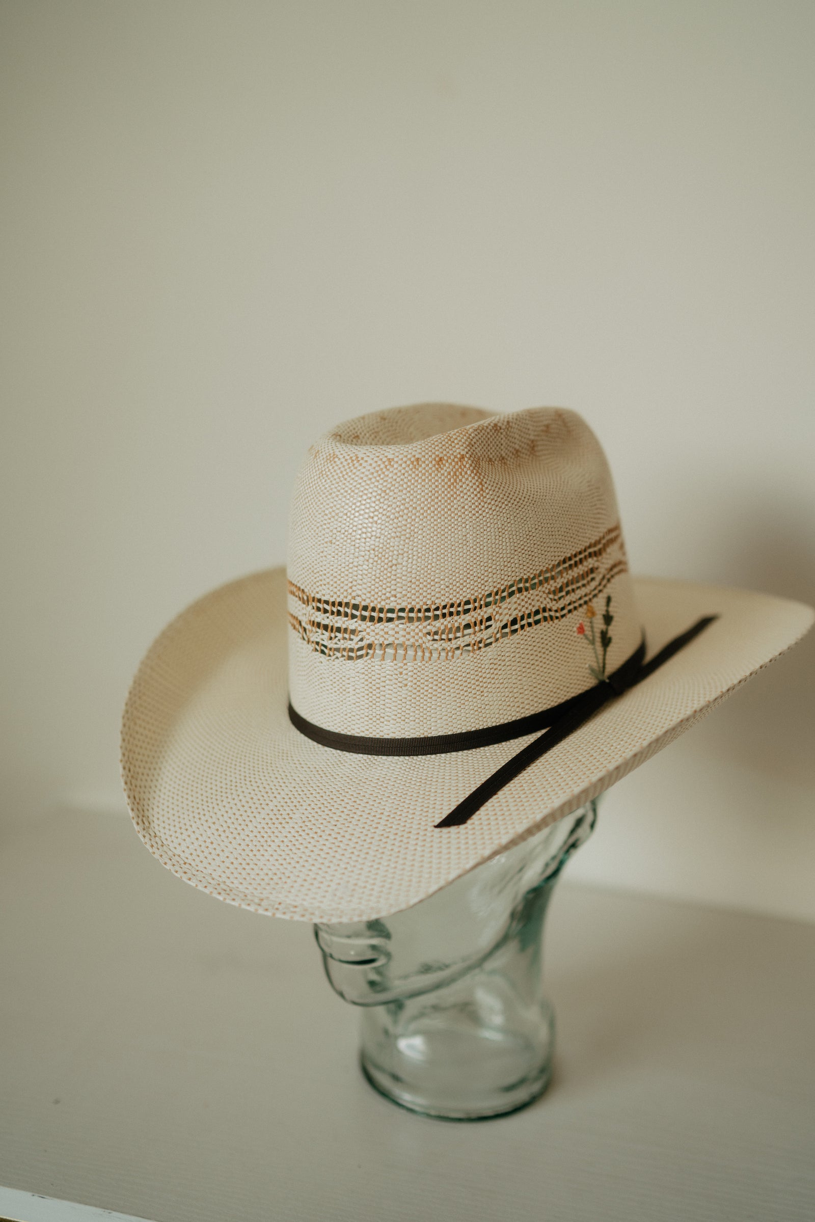 Calico Straw Hat