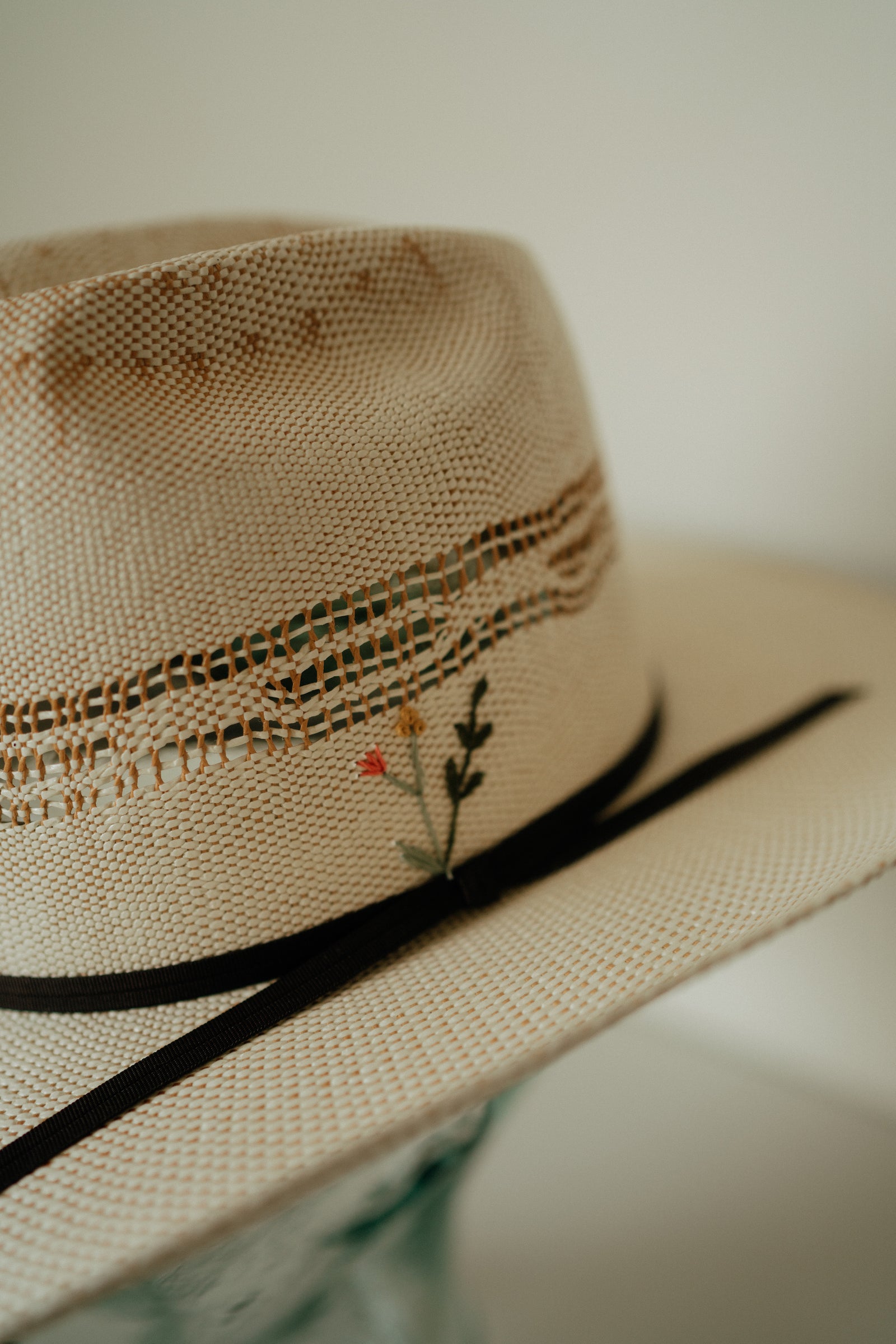 Calico Straw Hat