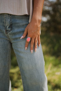 Goldie Ring | Pink Opal