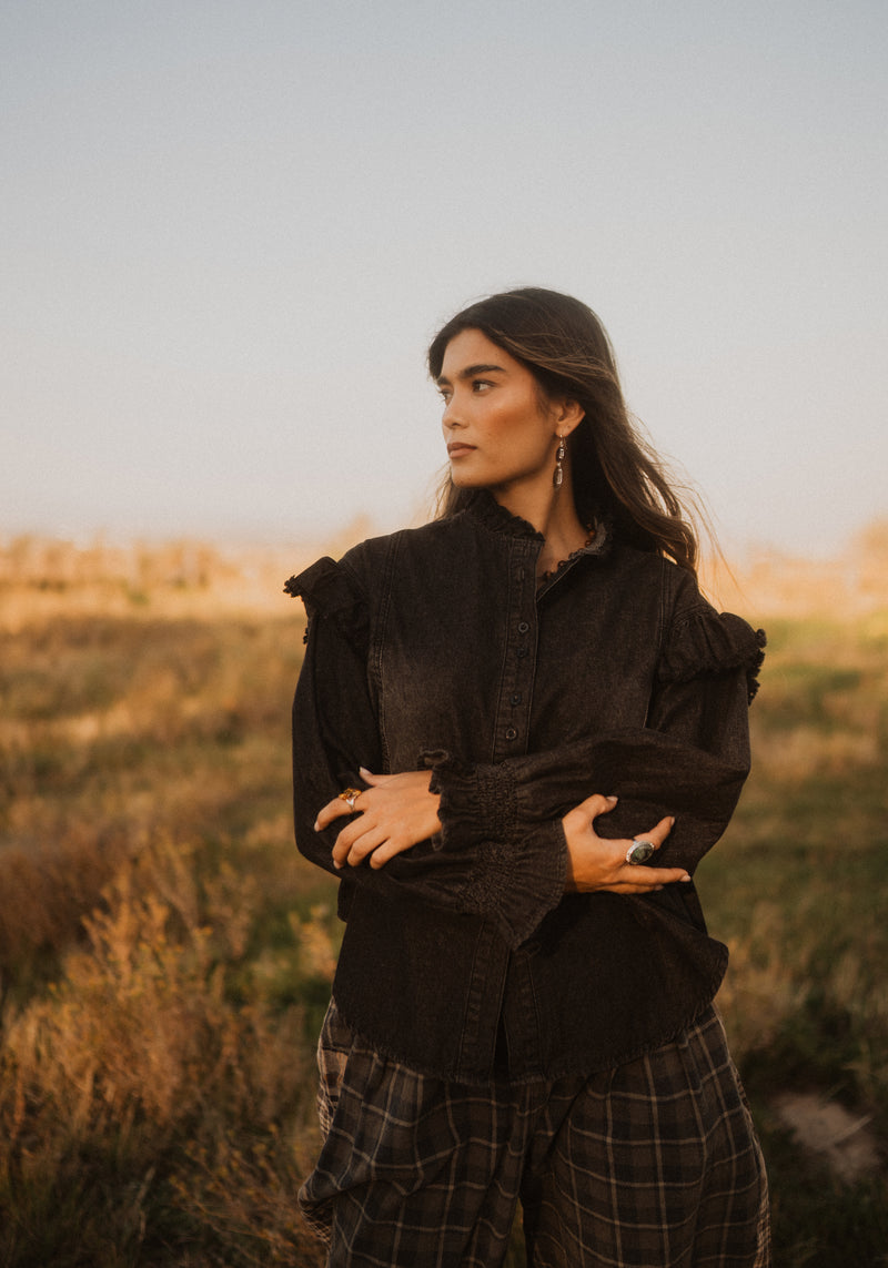 Glenda Denim Top