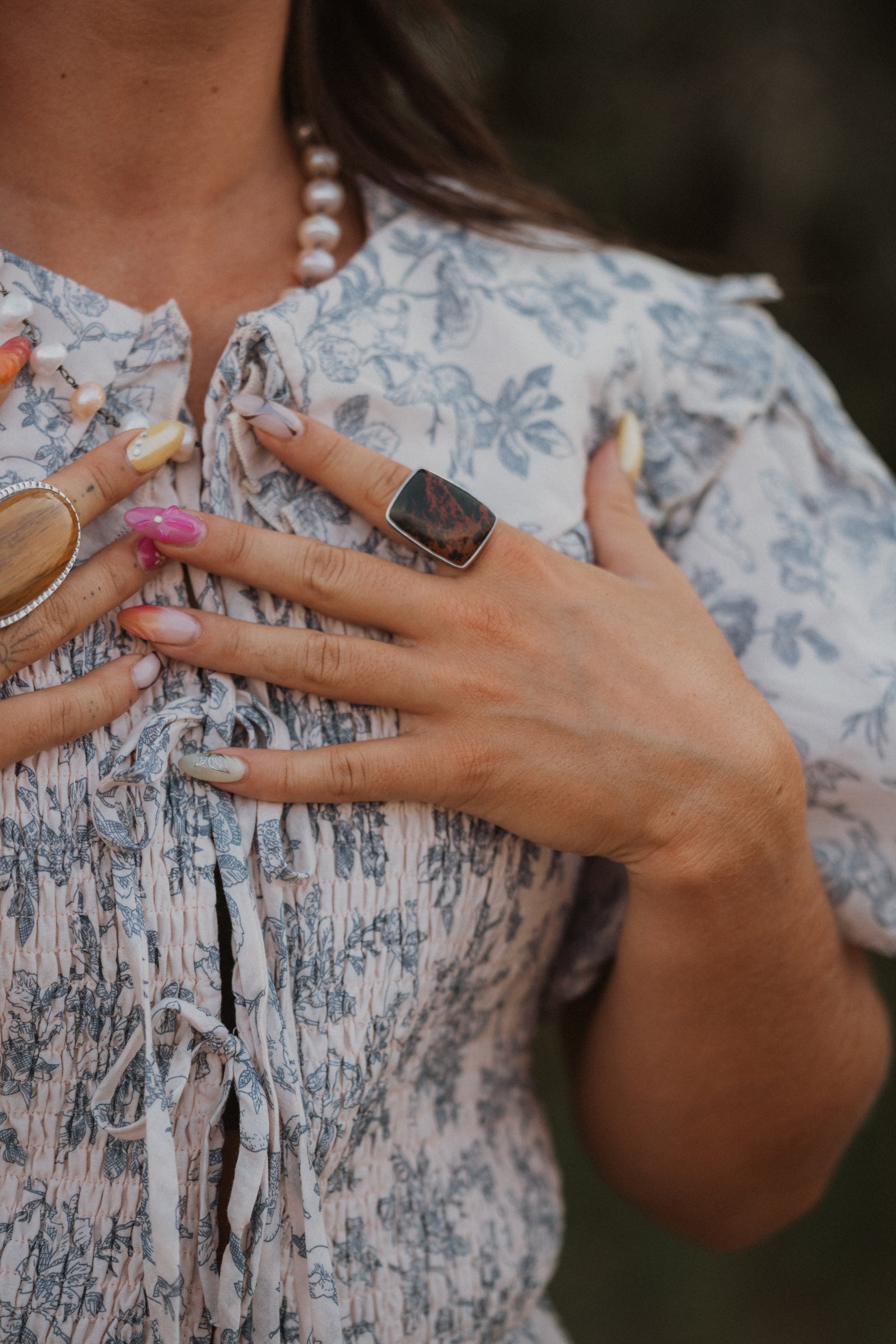 Lulu Ring | Mahogany Obsidian