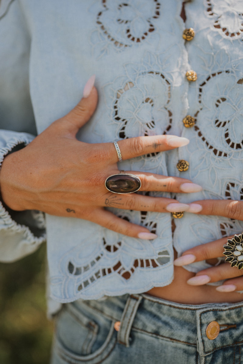 Aloutte Ring | Obsidian