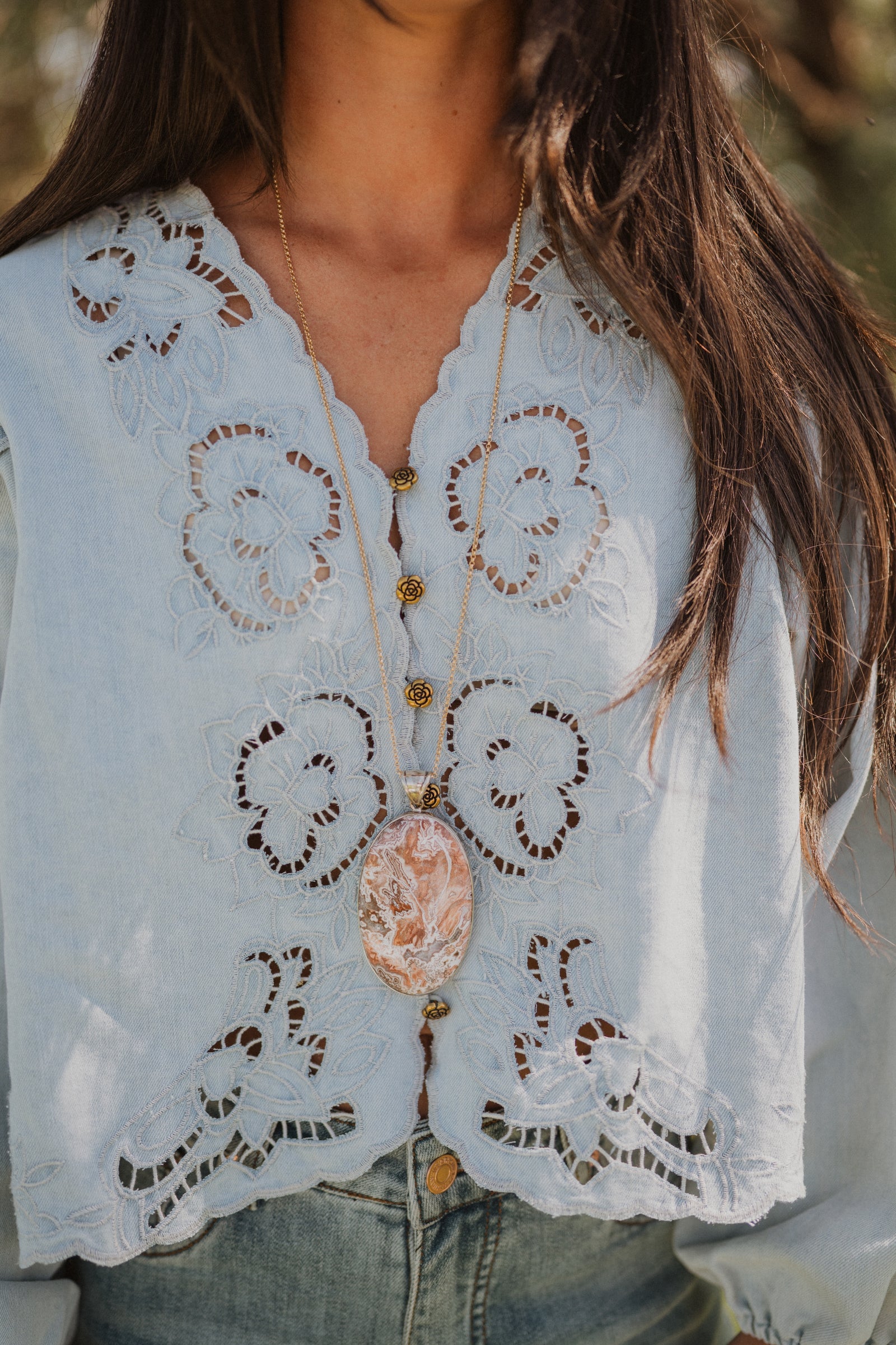 Madi Necklace | Red Jasper