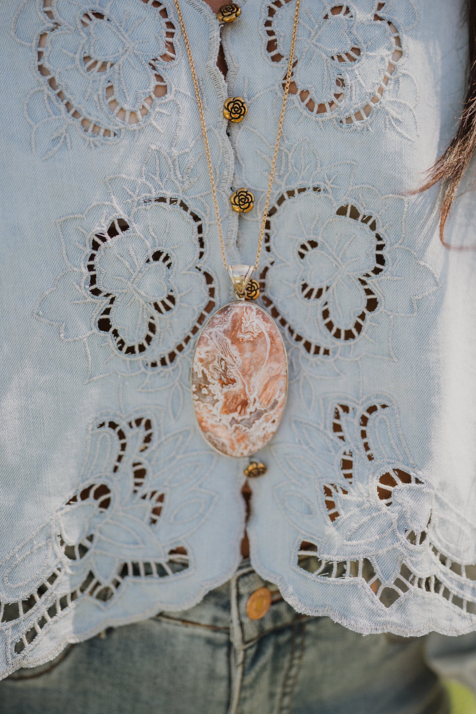 Madi Necklace | Red Jasper