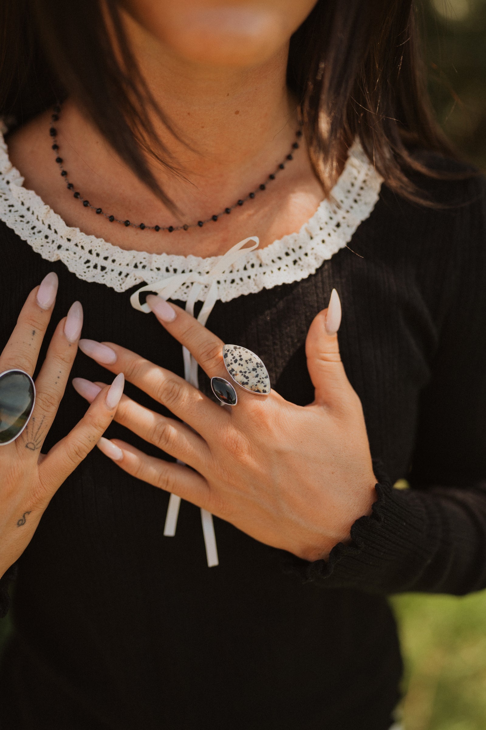 Randy Ring | Dalmatian Jasper + Black Onyx