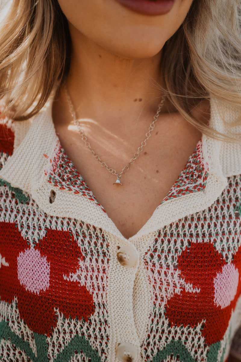 Little Silver Hat Necklace
