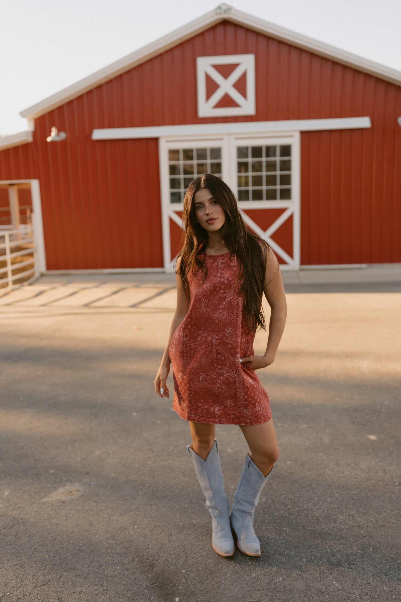 Red Paisley Dress