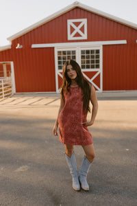 Red Paisley Dress