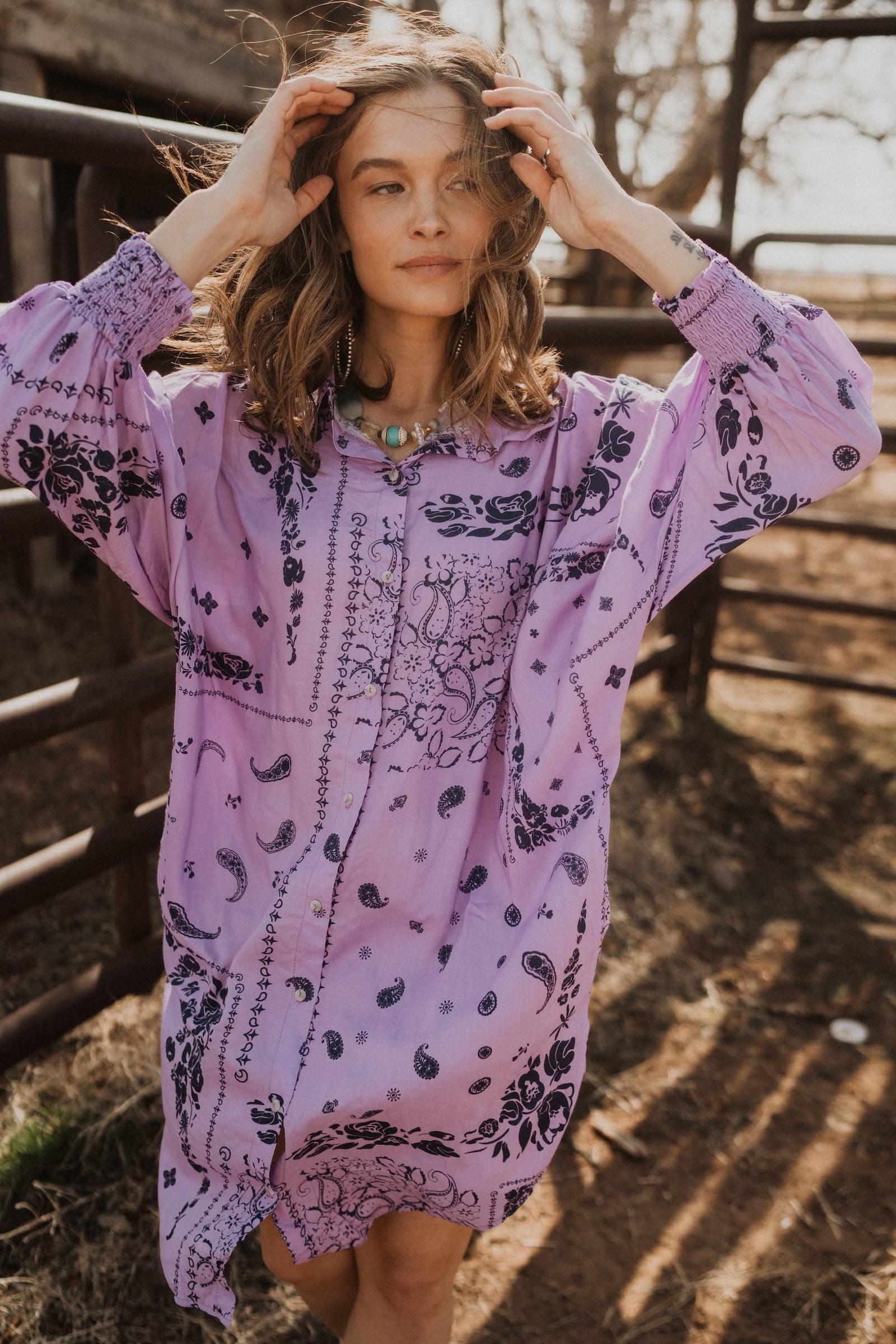 Purple Paisleys Dress