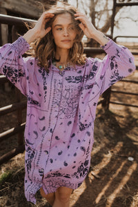 Purple Paisleys Dress