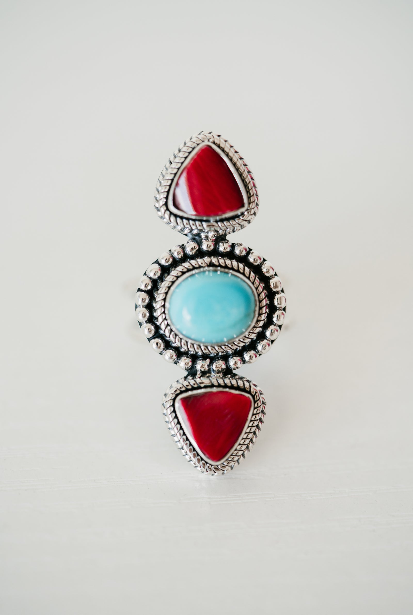 Roque Ring | Turquoise + Coral