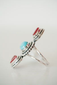 Roque Ring | Turquoise + Coral