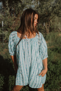 Little Blue Flowers Romper