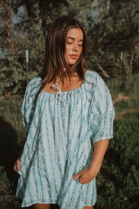 Little Blue Flowers Romper