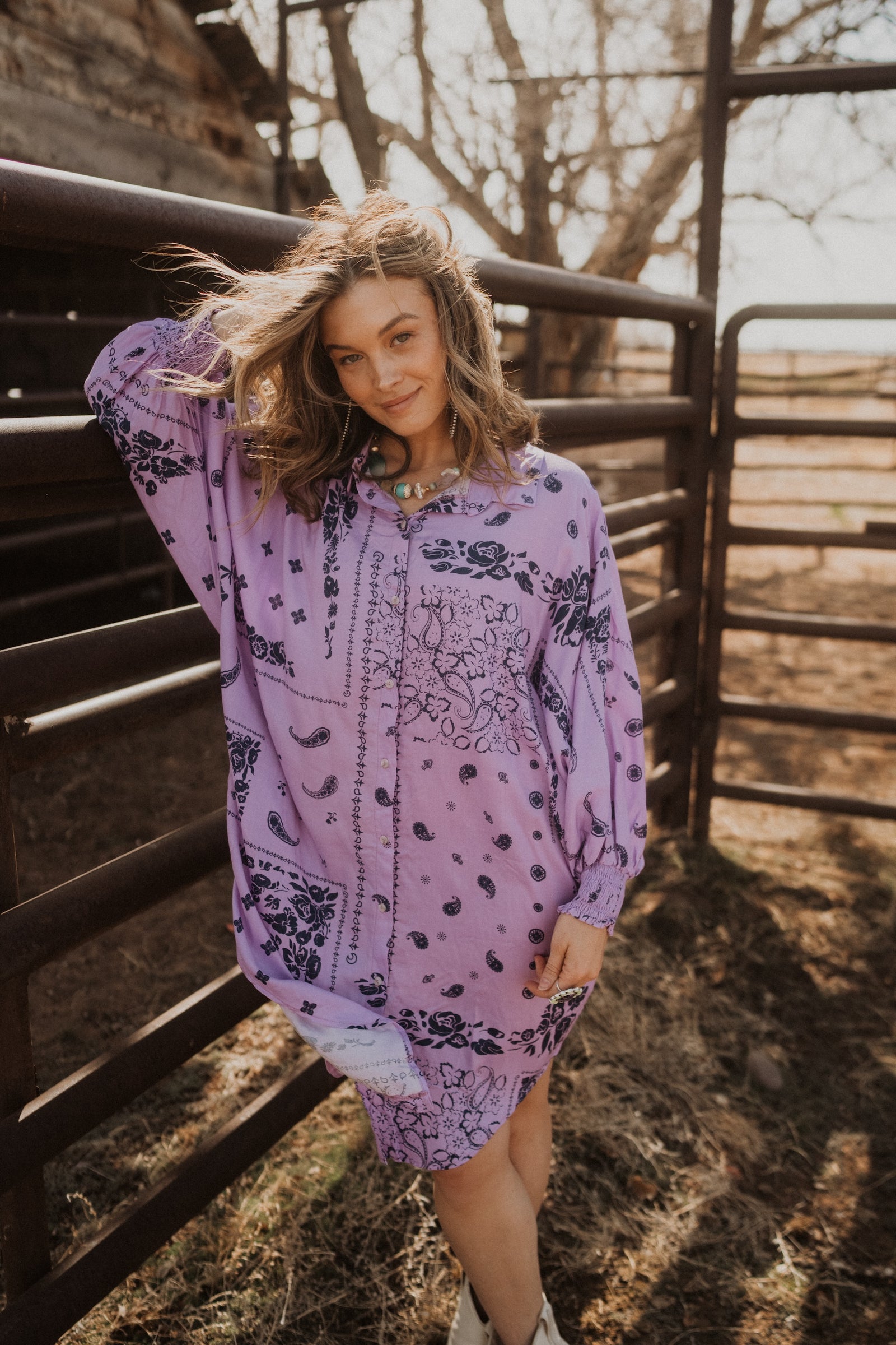 Purple Paisleys Dress