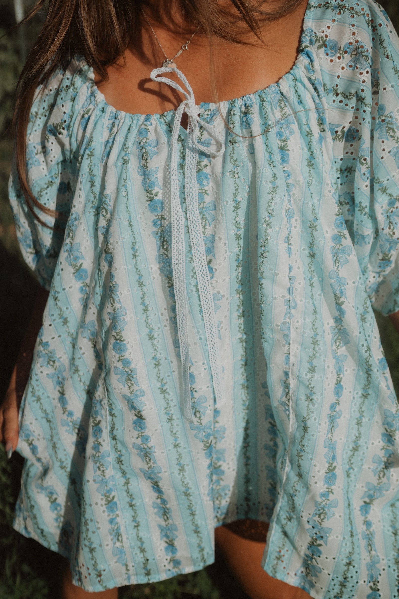 Little Blue Flowers Romper