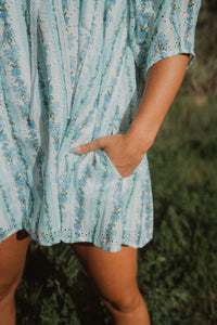 Little Blue Flowers Romper