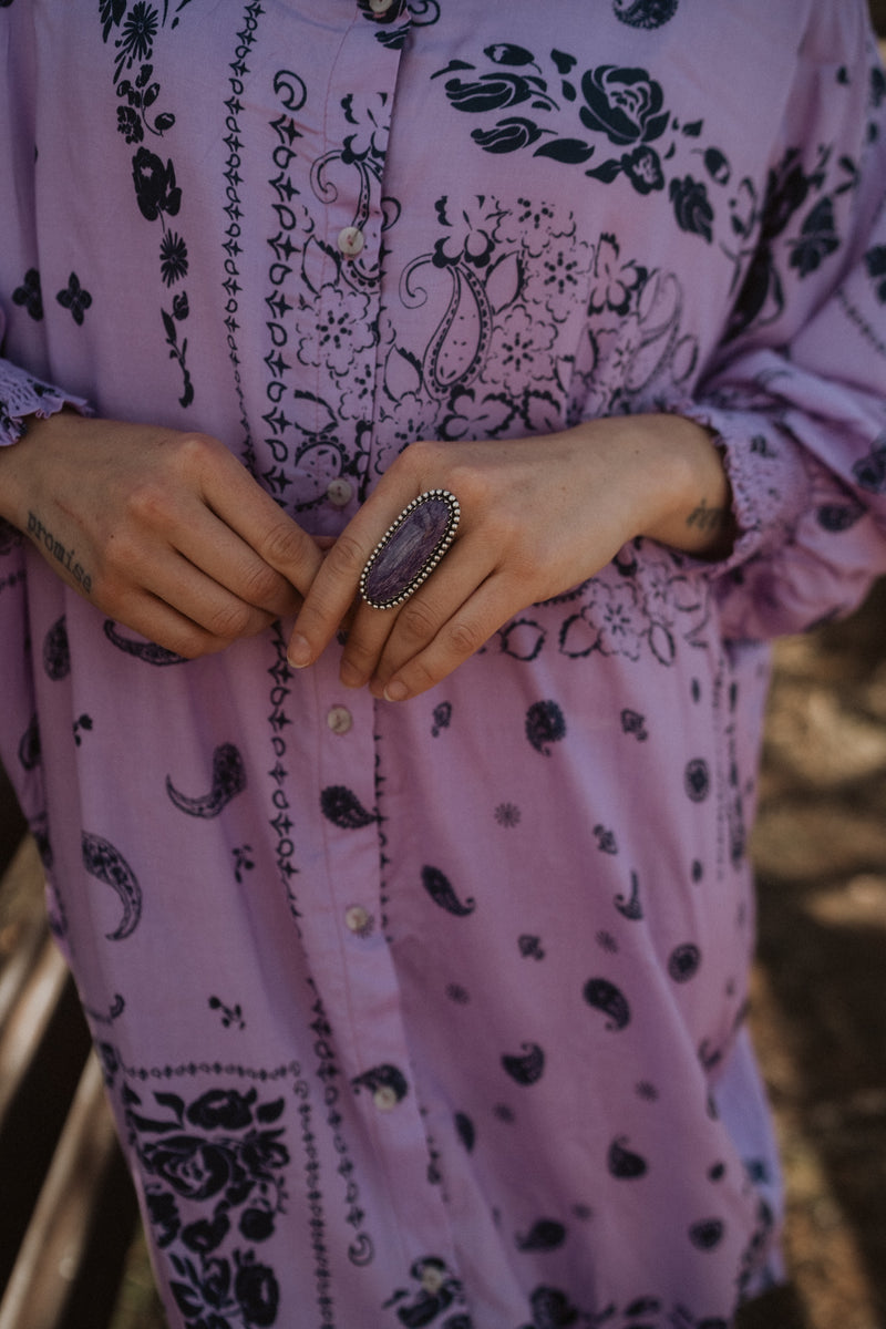 Shelly Ring | Purple Charoite