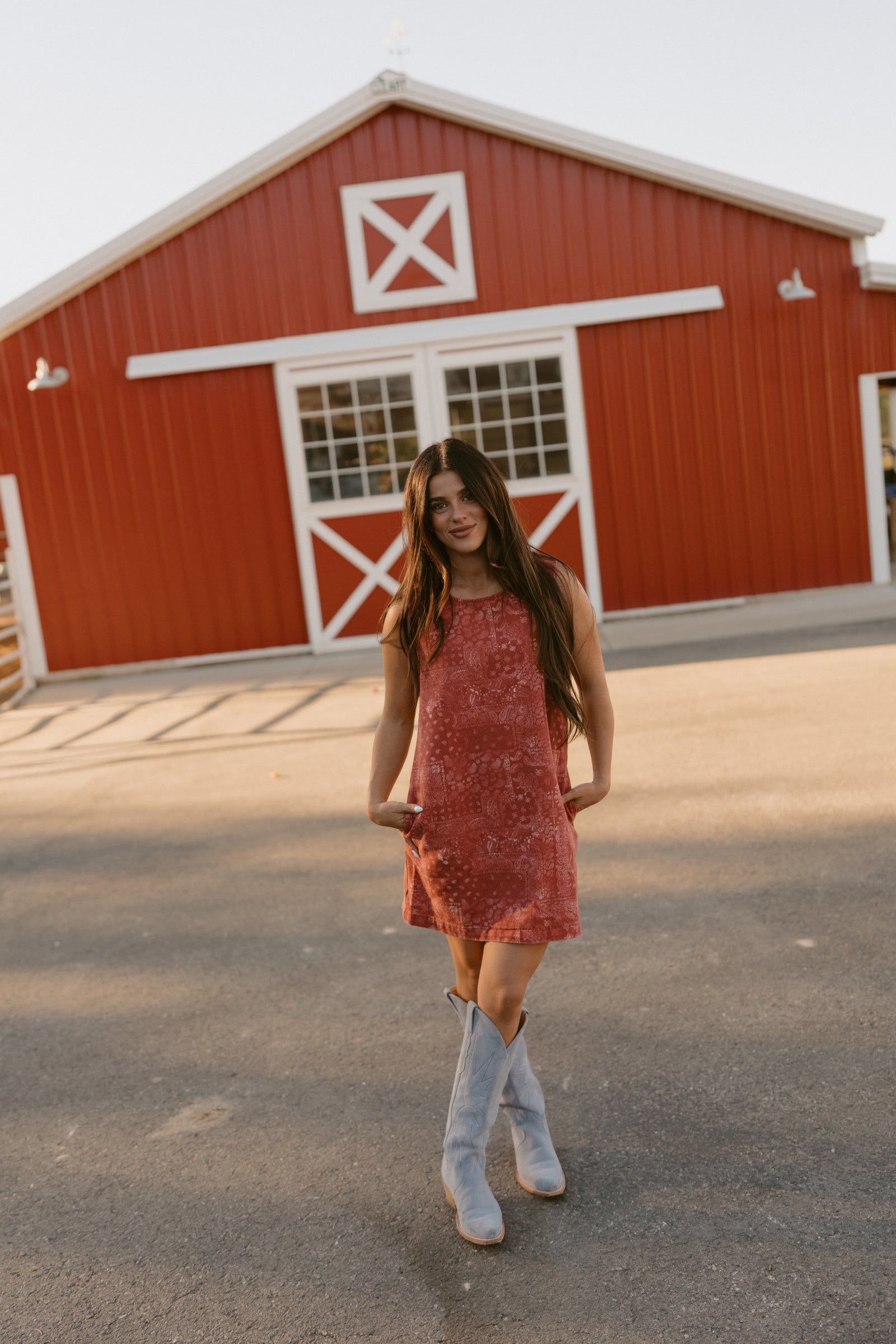 Red Paisley Dress