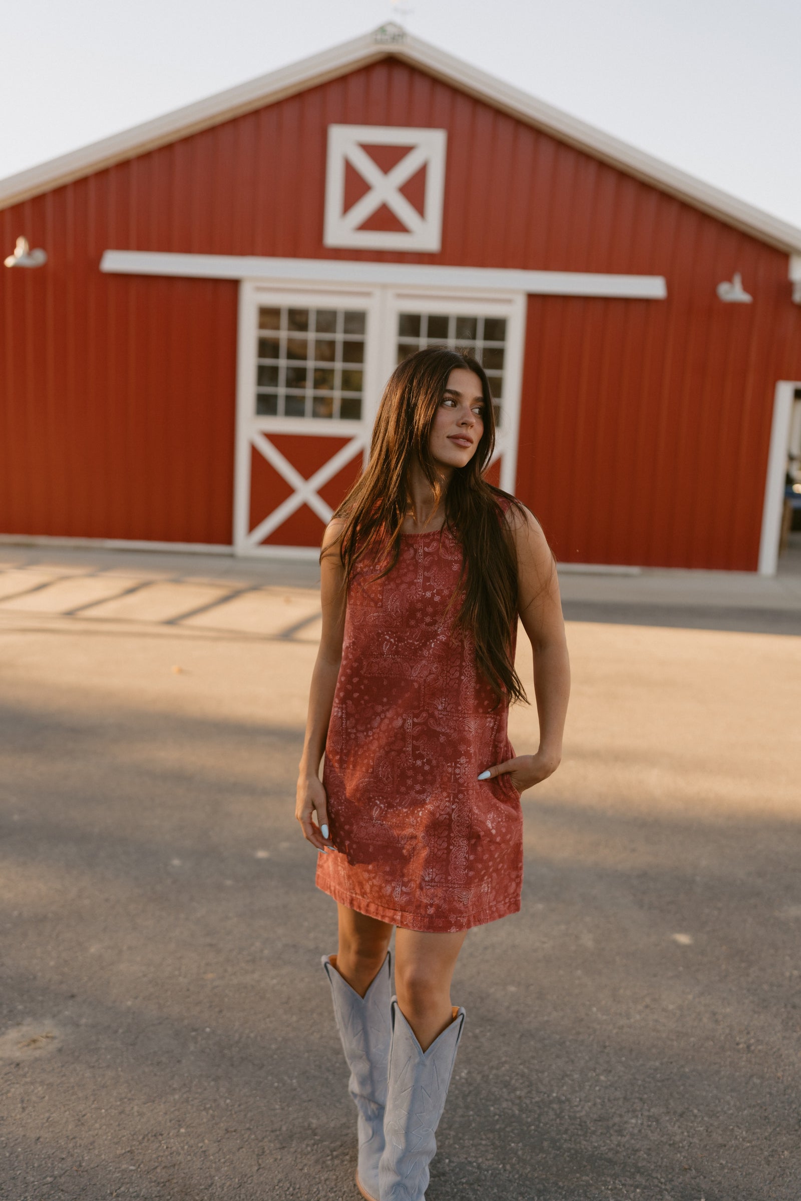Red Paisley Dress