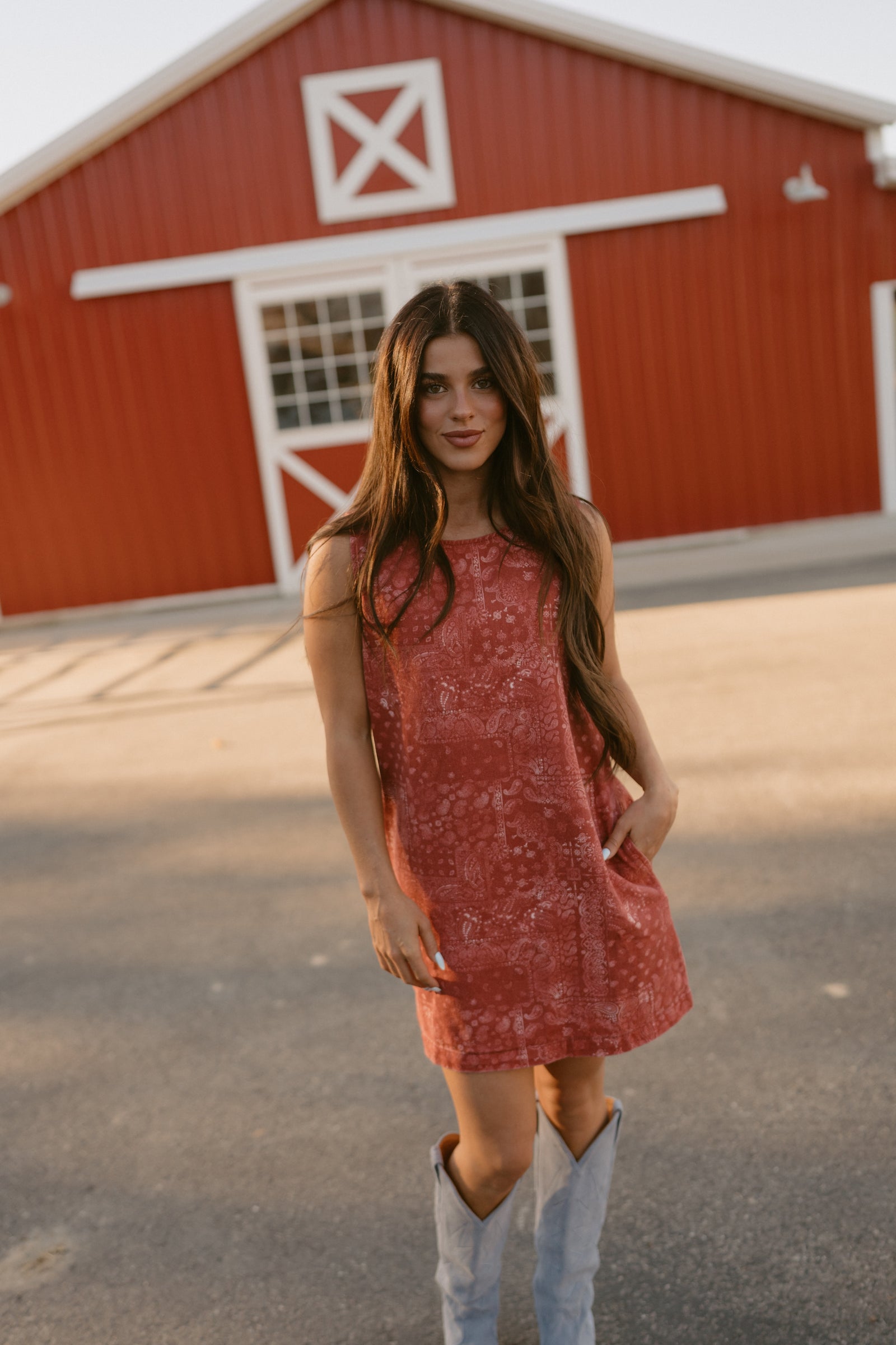 Red Paisley Dress
