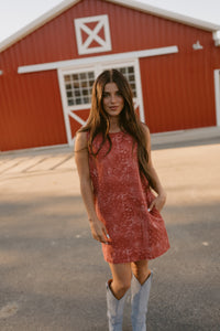 Red Paisley Dress