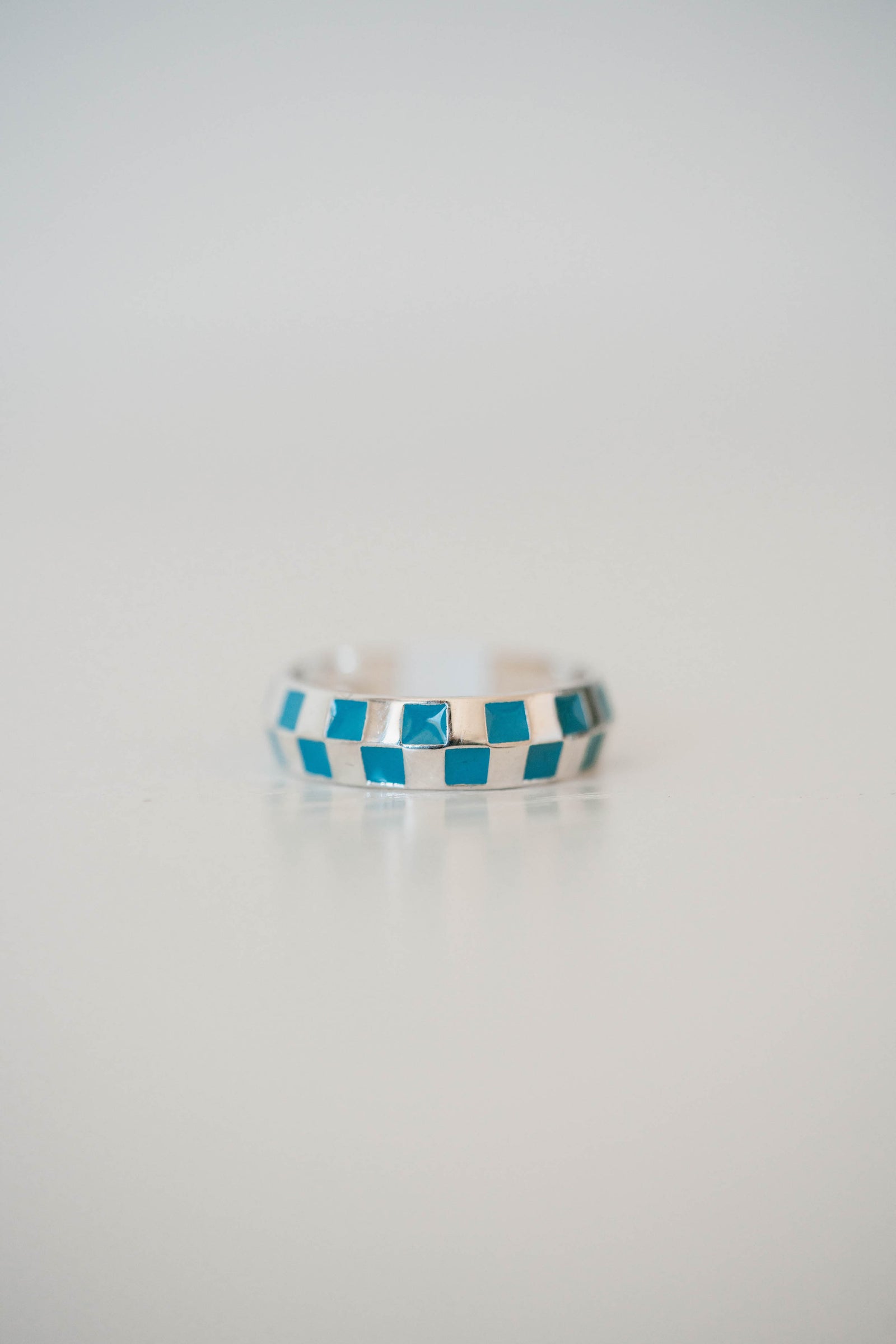 Checkered Ring | Turquoise