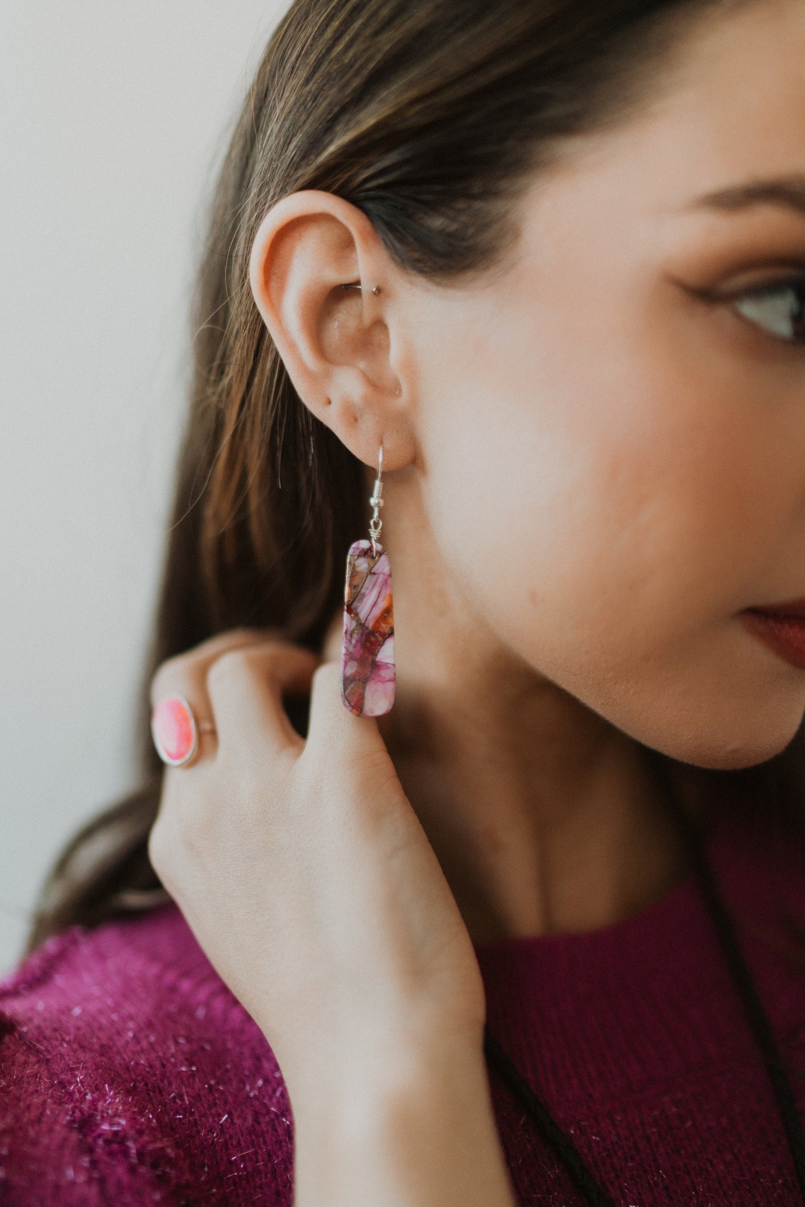 Evangeline Earrings | #2 | Pink Turquoise - FINAL SALE